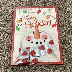 Festive Snowman Holiday Wall Art Wood